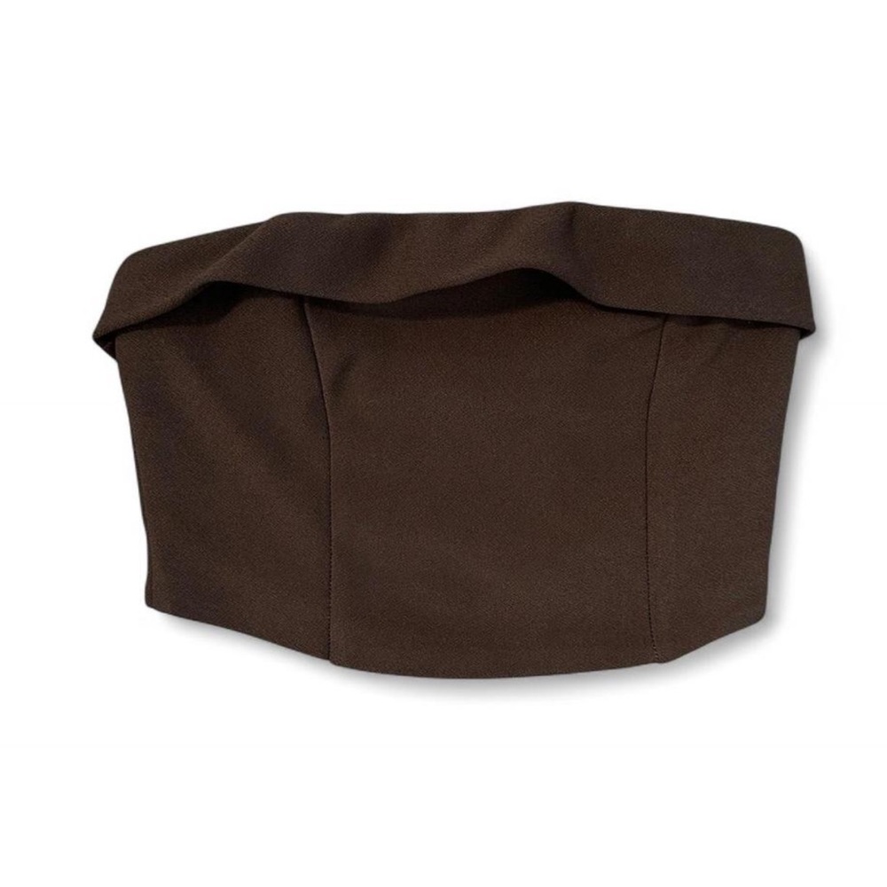 Brown Strapless Top
